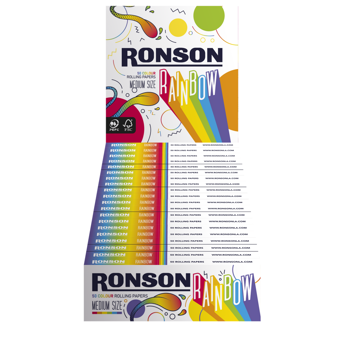 Display Ronson Papelillos Rainbow